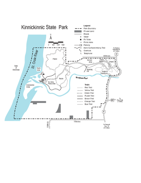 Kinnickinnic State Park Map Kinnickinnic State Park Map - Kinnickinnic State Park Wi Usa • Mappery