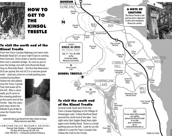 Kinsol Trestle Map