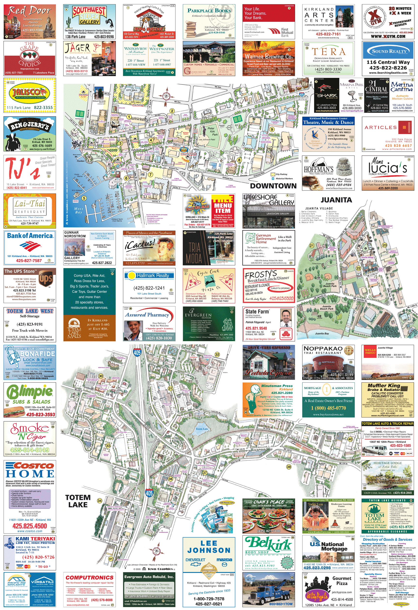 Kirkland tourist map - kirkland washington • mappery