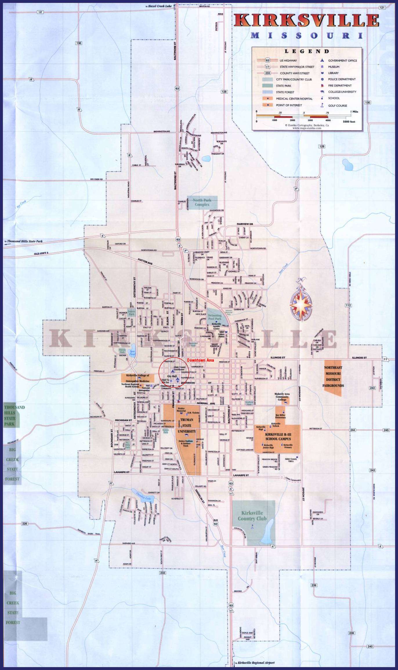 Kirksville City Map Kirksville Missouri • mappery