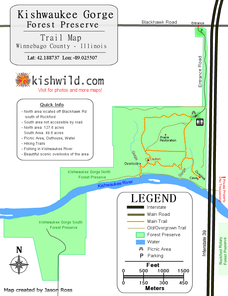 Kishwaukee Forest Preserve Map Rockford IL • mappery
