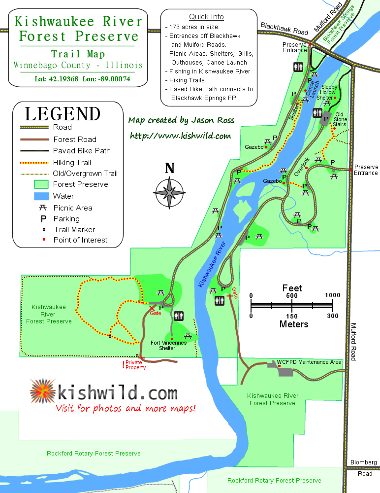 Kishwaukee River Forest Preserve Map Rockford IL • mappery