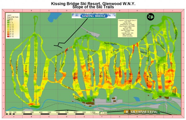 Kissing Bridge Ski Slope Map