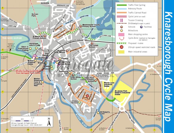 Knaresborough Cycling Map