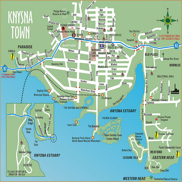 Knysna Town Map