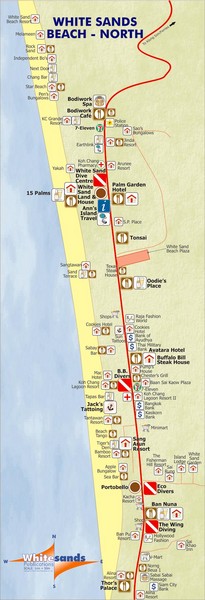 Ko Chang White Sand Beach Tourist Map