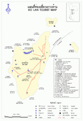 Ko Lan Island Tourist Map