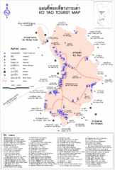 Ko Tao Province Map Ko Tao Province Map