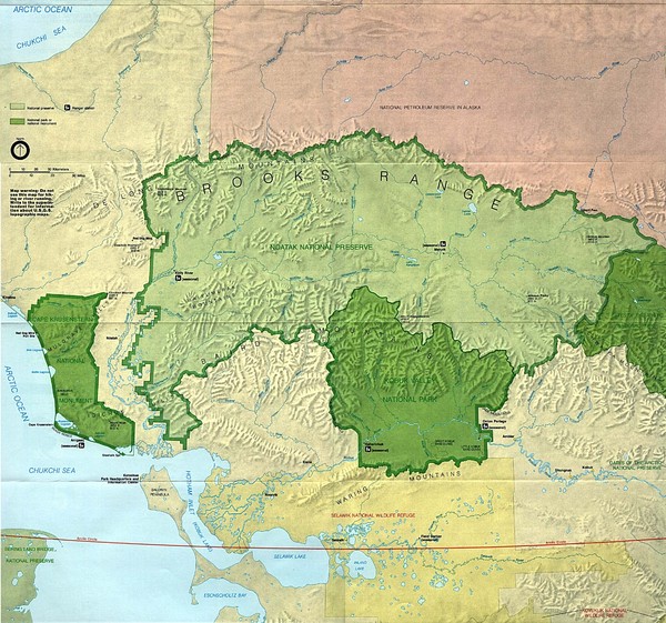 Kobuk Valley National Park and Noatak National Preserve Map