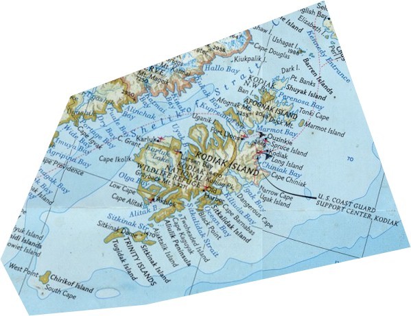 Kodiak Island and Alaska Peninsula Map