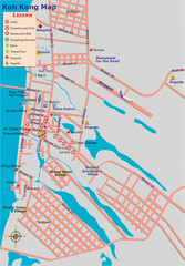 Koh Kong Cambodia City Tourist Map