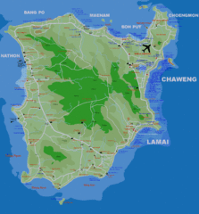 Koh Samui Island Map Koh Samui Island Map