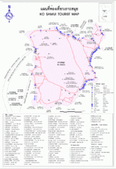 Koh Samui Island Tourist Map