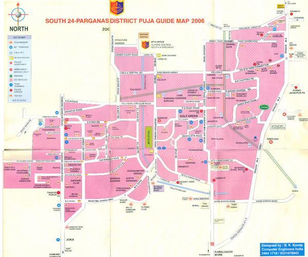 Kolkata Durgapuja Guide Map 2007