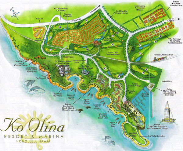 Koolina Resort, Hawaii Tourist Map