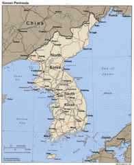 Korean Peninsula Tourist Map