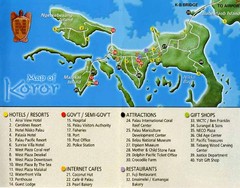 Koror Island Tourist Map