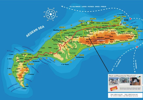 Kos Island Tourist Map