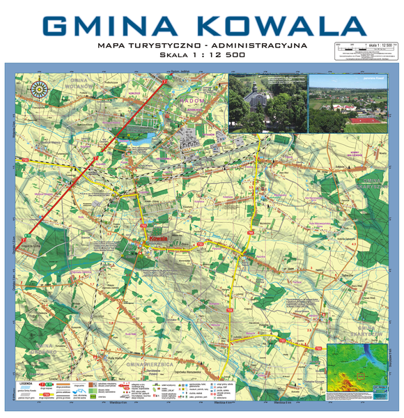 Kowala  Commune - near Radom, PL Map