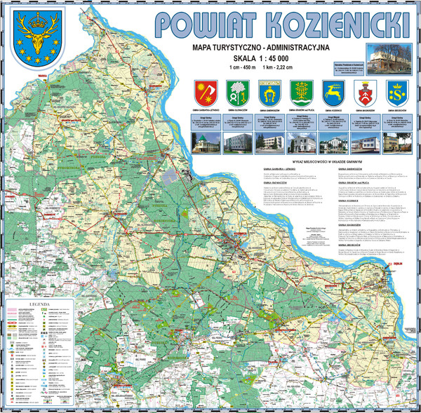 Kozienice_County_wall_map Map