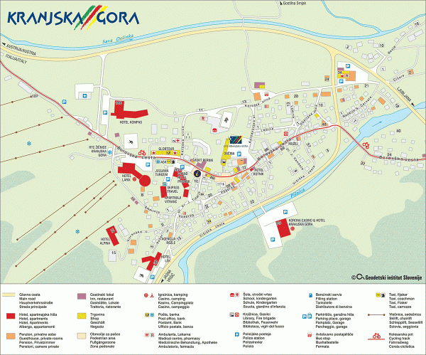 Kranjska Gora town map