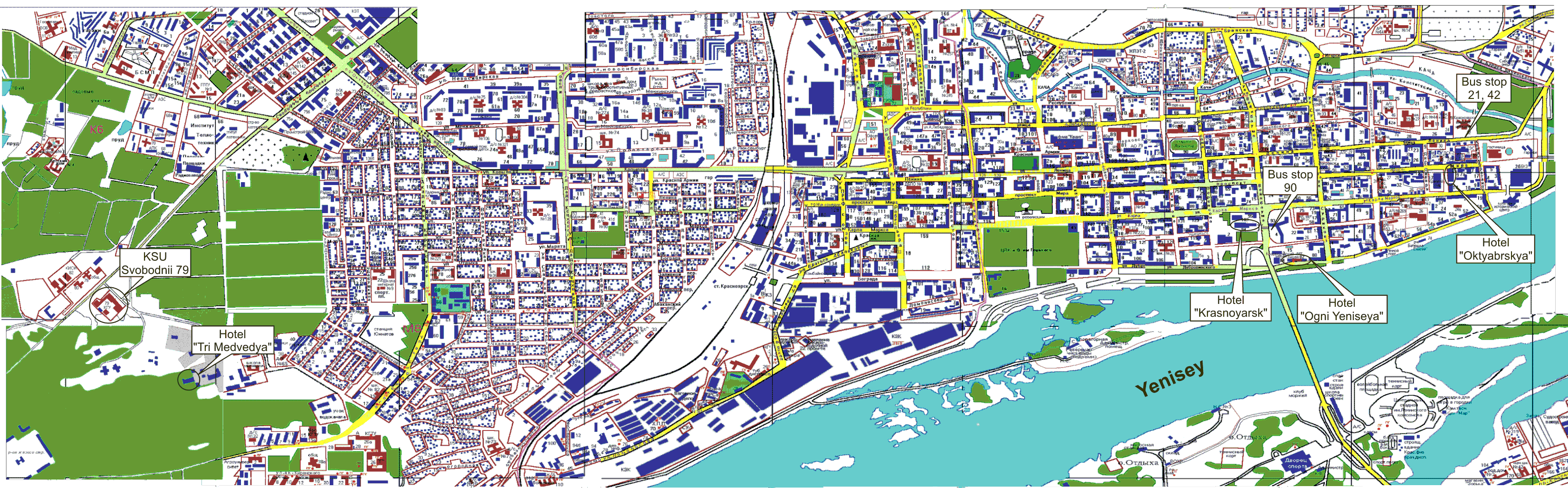 Krasnoyarsk City Map - Krasnoyarsk Russia • mappery
