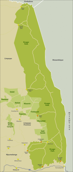 Kruger National Park Map Kruger National Park South Africa Map - Kruger National Park South Africa •  Mappery