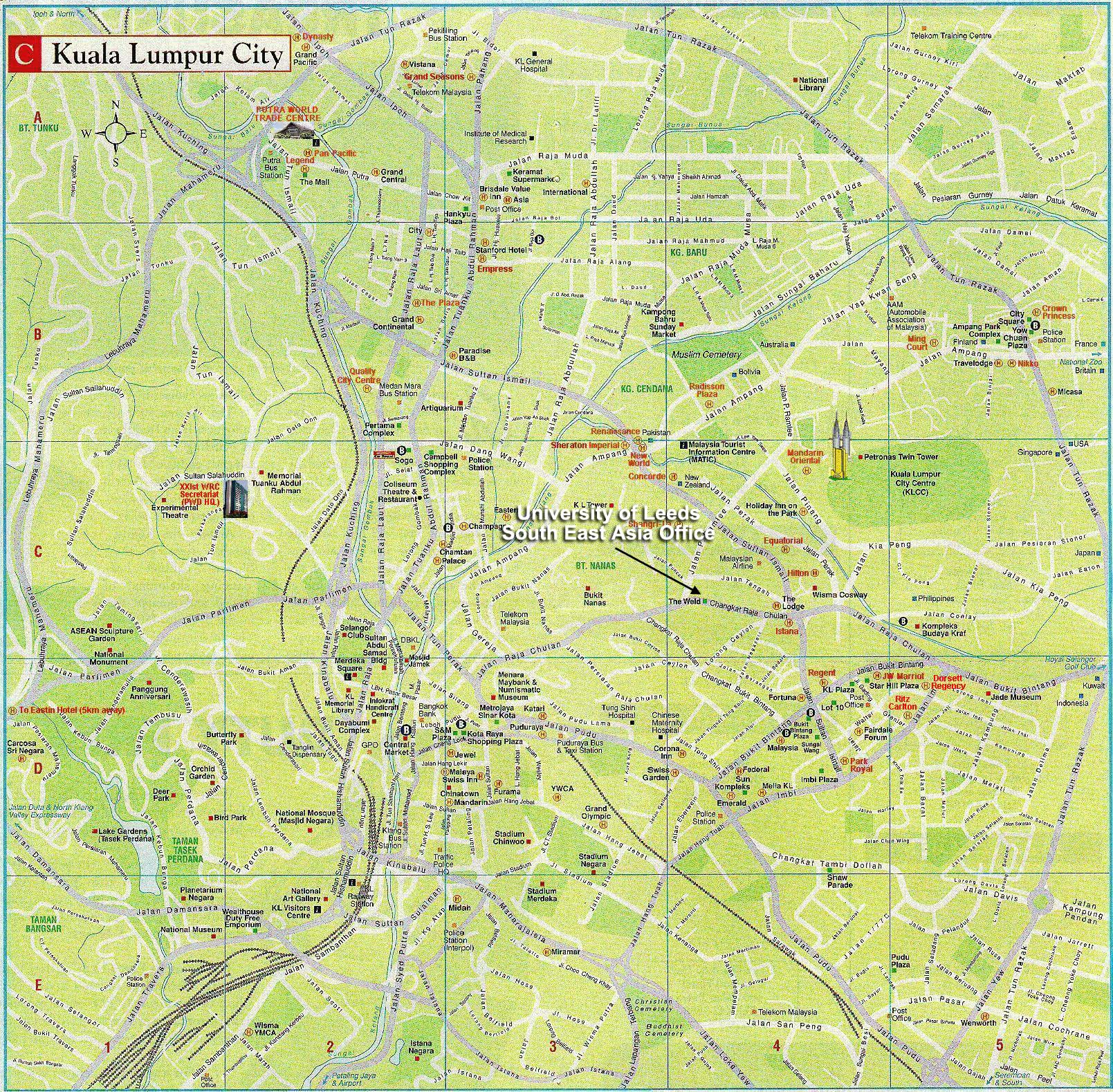 Kuala Lumpur City Tourist Map - Kuala Lumpur City Malaysia • mappery