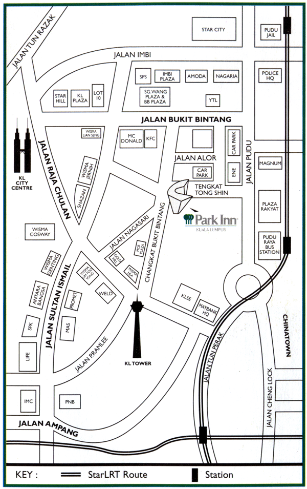 Kuala Lumpur Hotel Map - Mappery
