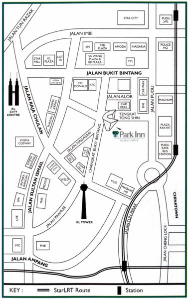 Kuala Lumpur Hotel Map - Kuala Lumpur • mappery