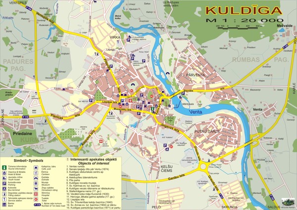 Kuldiga city Map