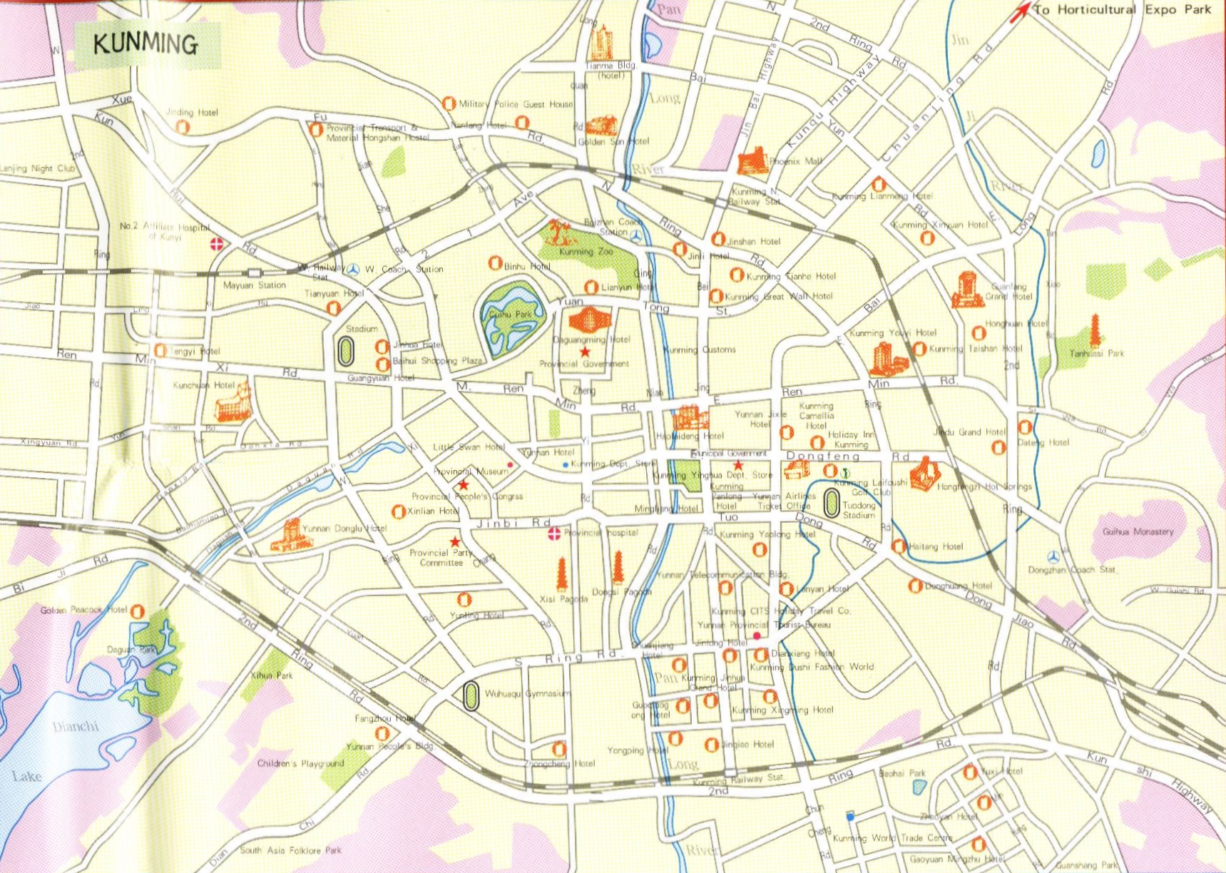 Kunming City Map Kunming China • mappery