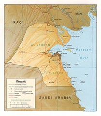 Kuwait physical Map