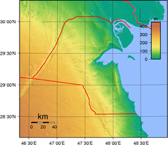 Kuwait topo Map