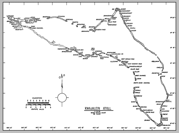 Kwajalien atoll Map