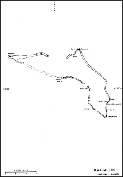 Kwajelein atoll Map