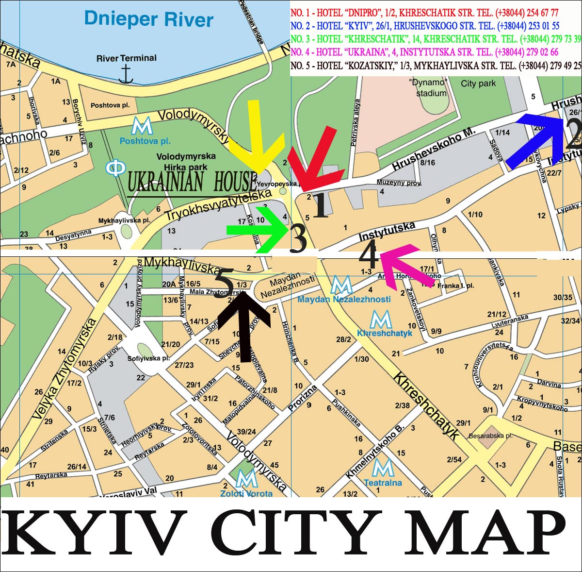 Street map Kiev Ukraine