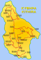Kythira Island Map Kythira Island Map