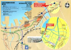 Kyushu University International House Information Map (Japanese/English)