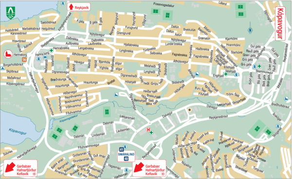 Kópavogur Tourist Map