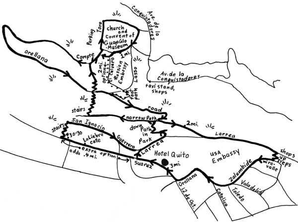 La Colina to Guapulo Map