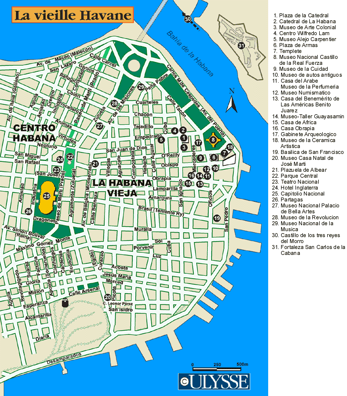 La Habana Tourist Map Havana • mappery