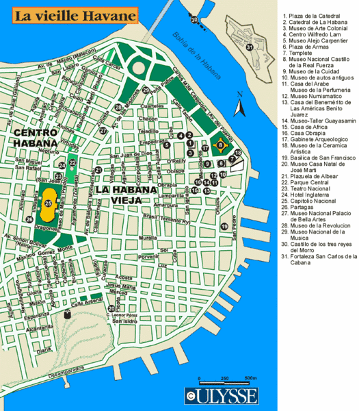 La Habana Tourist Map