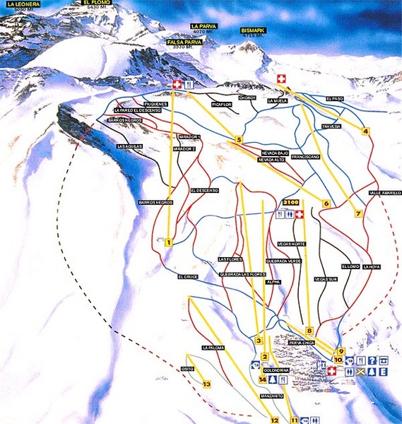 La Parva Ski Trail Map