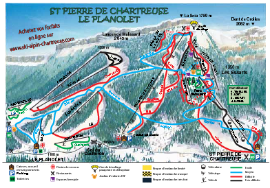 La Planolet Ski Trail Map