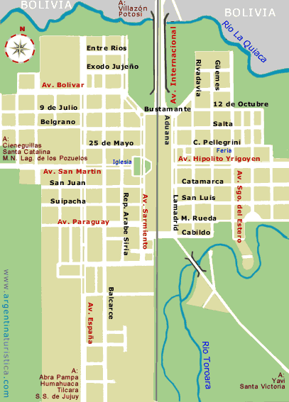 La Quiaca City Map