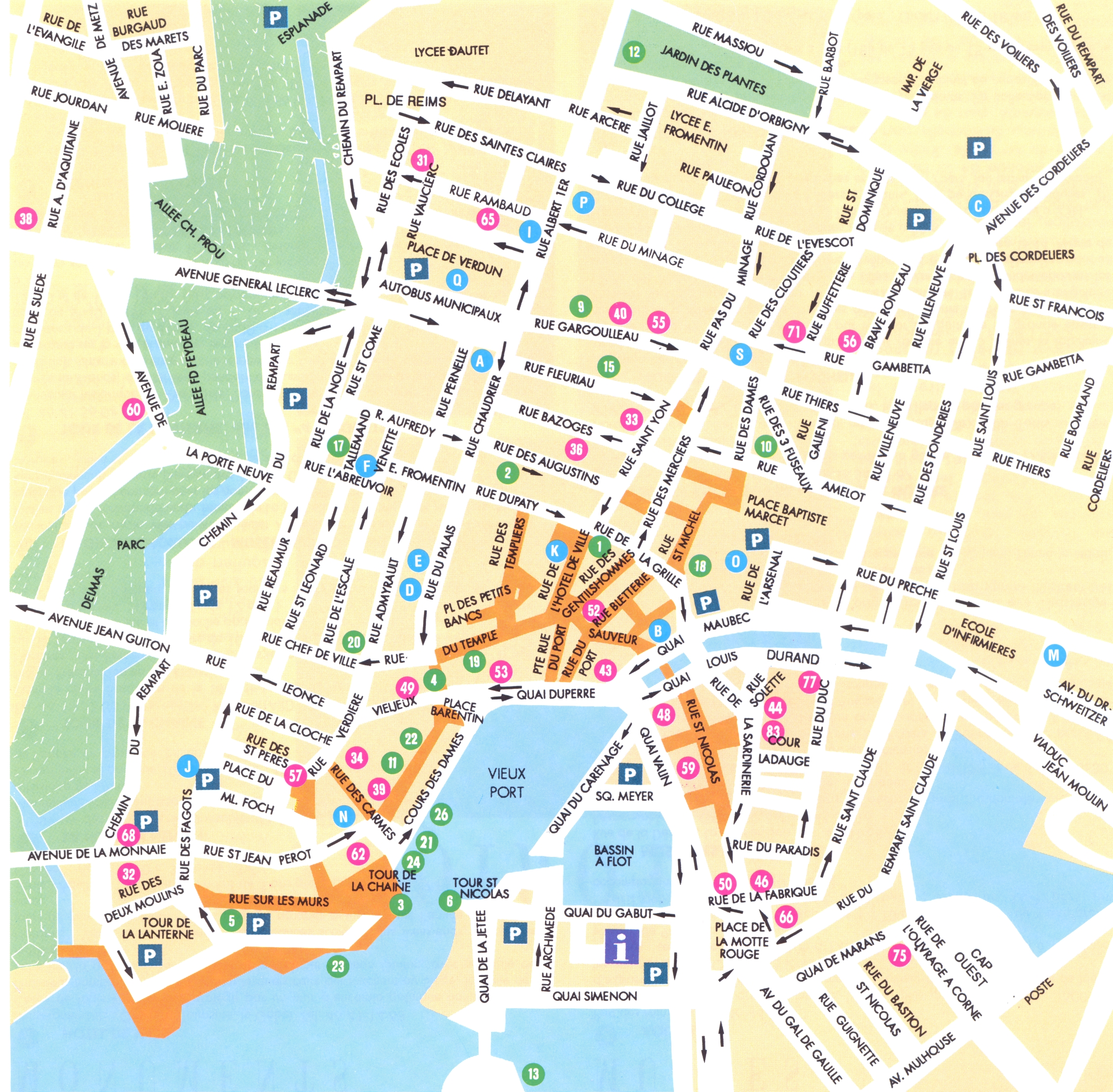 La Rochelle Carte  Plan de La Rochelle  Voyages  Cartes / The city