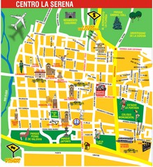 La Serena Center Tourist Map