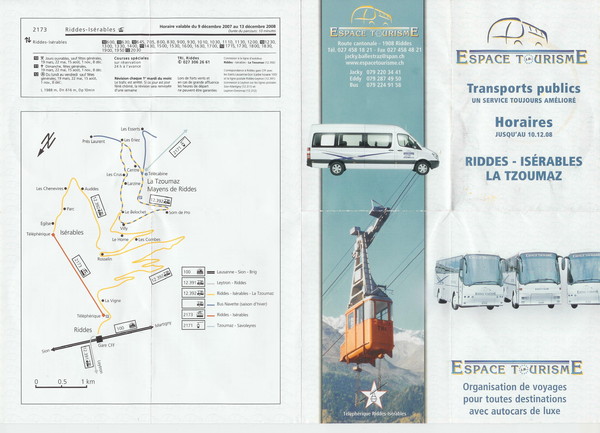 La Tzoumaz Public Transportation Map (French)