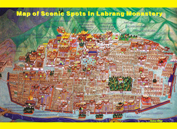 Labrang Monastery Tourist Map